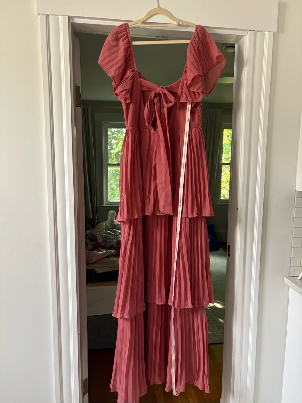 Lulu's Dusty Rose Tiered Ruffle Maxi Dress - Picture 5 of 8